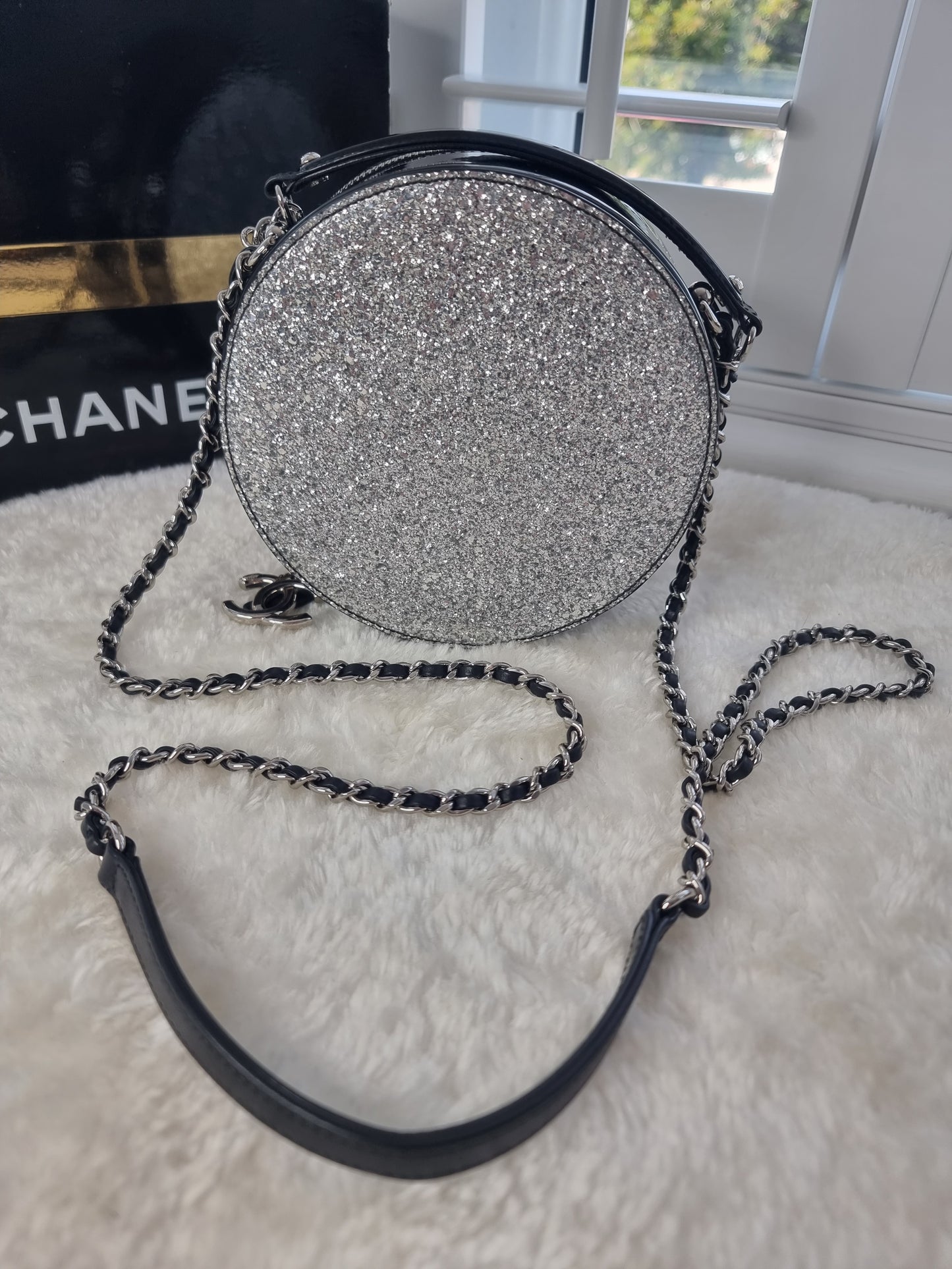 Chanel Silver evening bag