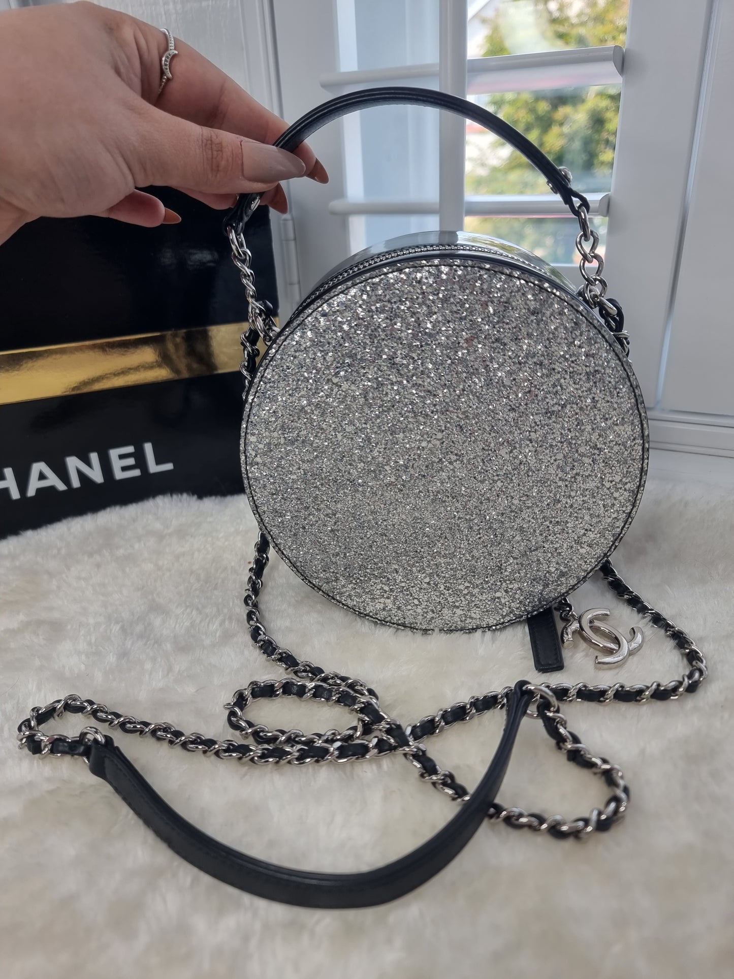 Chanel Silver evening bag
