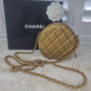 Chanel mini round gold bag