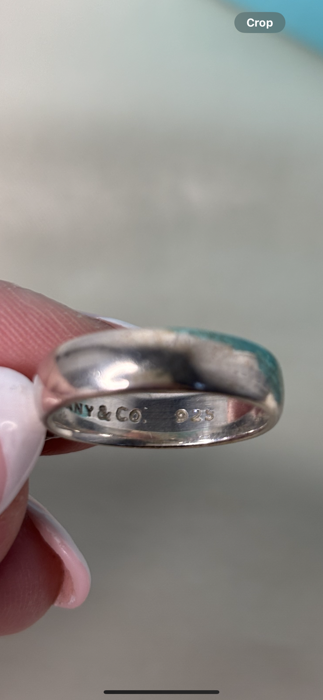 Tiffany silver ball ring