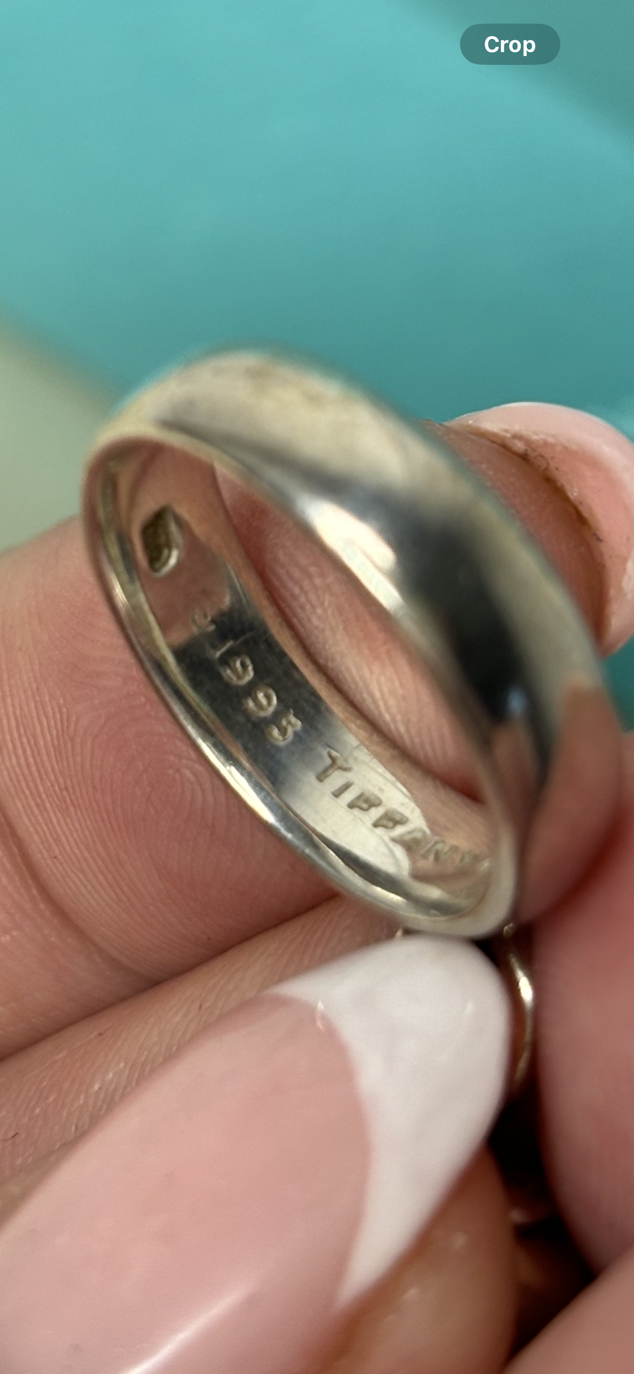 Tiffany silver ball ring
